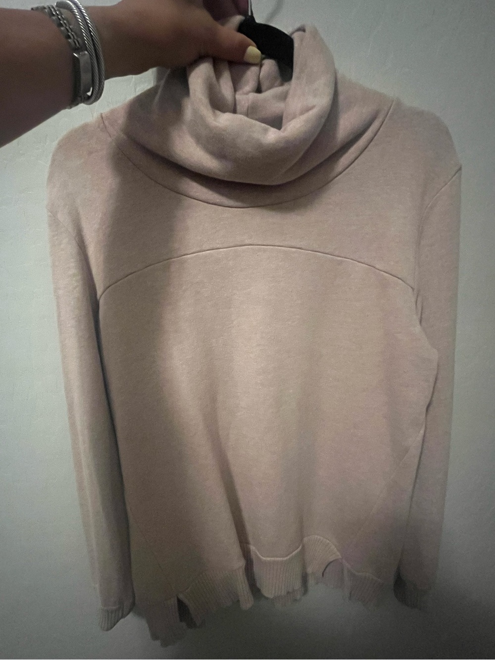 Alo Soft Turtleneck Sweater in Light Blush